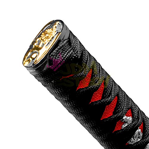 JDMBESTBOY Samurai Sword Black Red Shift Knob Shifter Alloy Katana Adapters Universal 20cm - color: Black Red, size: 20cm