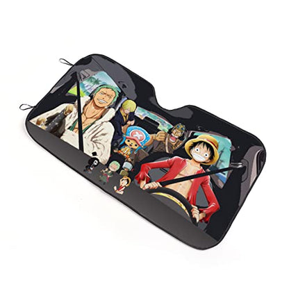 Anime Foldable Car Windshield Sun Shades Universal Fit 51.2" X 27.5"Keep Your Vehicle Cool, Uv Sun and Heat Reflector Car Truck SUV-S - color: Anime 3