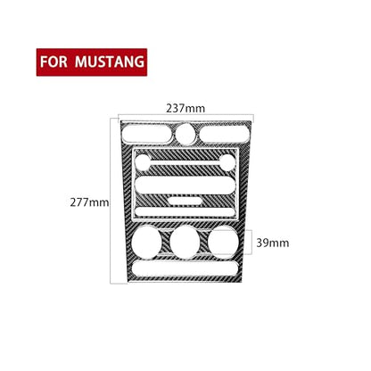 Carbon Fiber Car Interior Trim Stickers Central Instrument Console Panel Cover Kit Compatible with Ford Mustang GT Shelby 2005-2009 Accessories Decals 4PCS - color: CD Console Kit-black