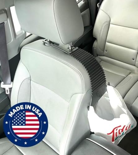 Auto The Only Side of The Seat Headrest Bag Holder that Doesn't Compromise Rear Passenger Leg Room and is Easy to Reach for Driver and Front and Rear Passengers