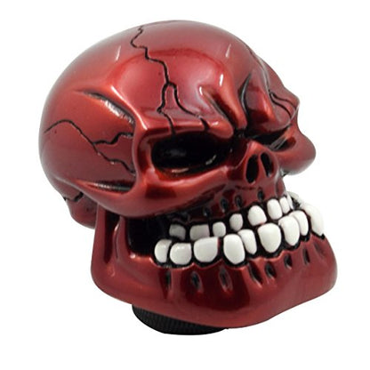 Red Skull Manual Automatic Gear Shift Knobs - color: Red