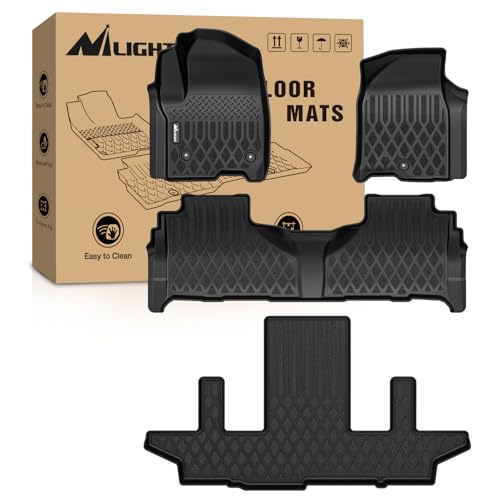 Nilight TPE Floor Mats for Chevy Chevrolet Suburban GMC Yukon XL 7 Seats Bucket Seats 2021 2022 2023 2024 2025 2026 All Weather Custom Fit Heavy Duty Floor Liners - color: 2021-2026 Suburban GMC Yukon|Bucket Seat|