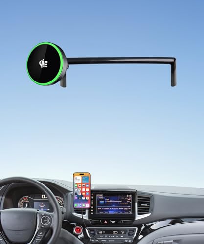 Qi2.2 Max 25W Fast Wireless Car Charger Phone Holder for Honda Pilot 2016-2020/Passport 2019-2020/Ridgeline 2017-2020 5/8-Inch Screen, Magnetic Phone Mount Compatible with MagSafe - color: Qi2.2 Max 25W Fast Wireless, size: 5/8inch 16-20Pilot/19-20Passpor