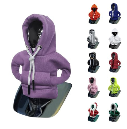 vvag Gear Shift Hoodie, Hoodie Car Gear Shift Cover, Car Shift Knob Hoodie, Automotive Interior Accessories, Universal Fit Knob Cover Gift (Purple) - color: Purple