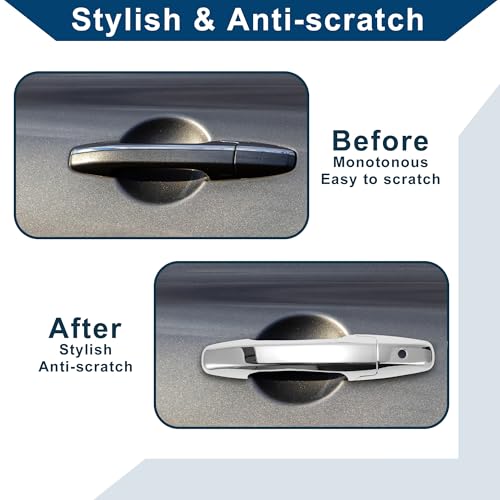 Car Door Handle Cover Trim for Honda Civic 2006-2011 |Side Door Handle Cover| Durable| 1 Set Silver Tone - color: Silver Tone