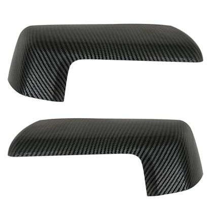 Rearview Mirror Cover Carbon Fiber Compatible with Chevy Silverado 1500 2500 3500 2019-2024/ GMC Sierra 1500 2500 3500 2019-2024 Accessories Parts Replaces Left Right 1 Pair