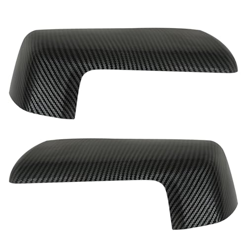Rearview Mirror Cover Carbon Fiber Compatible with Chevy Silverado 1500 2500 3500 2019-2024/ GMC Sierra 1500 2500 3500 2019-2024 Accessories Parts Replaces Left Right 1 Pair