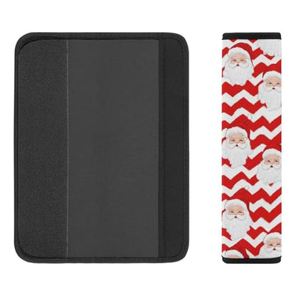 Comfortable Cushion Pad Car Shoulder Strap Harness Pad, Christmas Santa Claus Red 2PCS Car Belt Covers - color: Color843