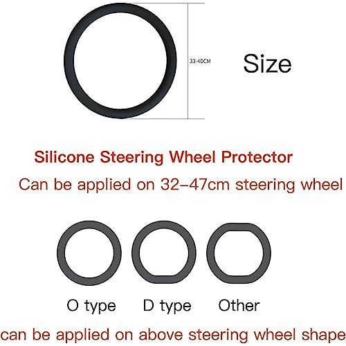 Cool Non-Slip Silicone Steering Wheel Protector, Universal Car Steering Wheel Protective Cover, Non-Slip Silicone Ultra Thin Steering Wheel Cover (Brown)