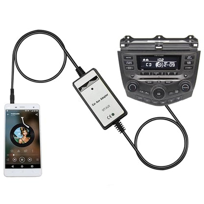 Car Audio CD to AUX Input Adapter CD Changer for Honda Accord 2003-2012, City 2002-2011, CRV 2005-2014, Civic 2006-2012, Odyssey 2005-2010, TSX 2004-2011 - size: AUX Adapter