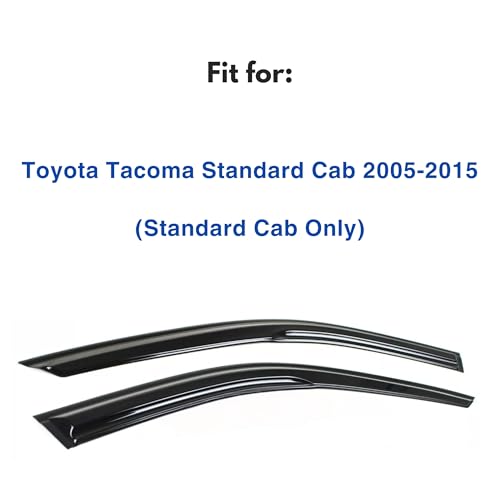 IG Window Visors Fit for 2005-2015 Toyota Tacoma Single Cab, Out-Channel Rain Guards Vent Wind Deflectors 2PC, Truck Accessories for 05-15 Tacoma Regular Cab (Single Cab Only) - size: 2005-2015 Tacoma Regular Cab