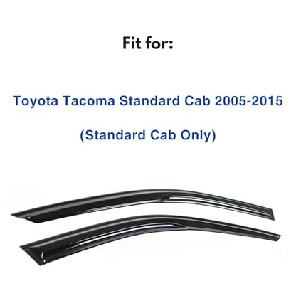 IG Window Visors Fit for 2005-2015 Toyota Tacoma Single Cab, Out-Channel Rain Guards Vent Wind Deflectors 2PC, Truck Accessories for 05-15 Tacoma Regular Cab (Single Cab Only) - size: 2005-2015 Tacoma Regular Cab