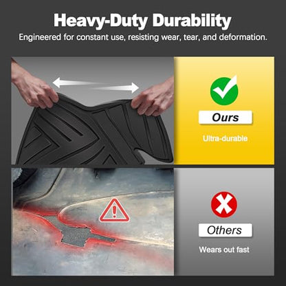 All Weather Floor Mats Custom Fit for Mazda CX-5 2017-2025 Waterproof Heavy Duty Anti-Slip Car Mats, 1st & 2nd Row Full Black