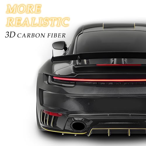 carleef 30FT x 3" Carbon Fiber Wrap Pin Striping Tape for Cars,Carbon Fiber Tape for All Vehicles Body Components,Universal Automotive Pinstriping Tape Car Accessories - color: 3 inch
