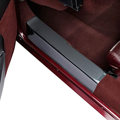 1990–1996 Corvette C4 Carbon Fiber Look Door Sill Plate Protectors – Pair
