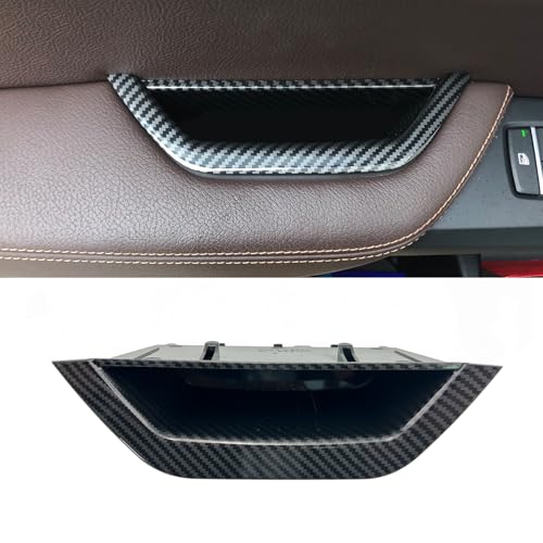 Car Door Handle Covers Fit for BMW X3 F25 2011-2017, X4 F26 2014-2018 Interior Door Handle Cover Door Pull Handle Protective Decorate Covers (Drive Door Handle Carbon Fiber Color) - color: Drive Door handle Carbon fiber color