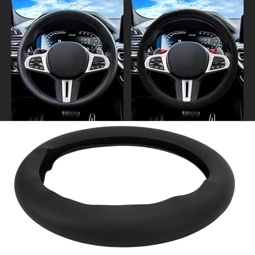 Silicone Steering Wheel Cover Anti Slip Washable Sweatproof Universal Steering Wheel Protector Interior Accessories Black