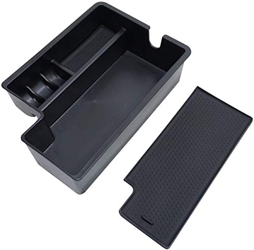 Center Console Armrest Storage Box Compatible with Mitsubishi Outlander Sport 2012 2013 2014 2015 2016 2017 2018 2019 2020 2021 ABS Tray Insert Organizer Glove Pallet - size: 2012-2020 Mitsubishi Outlander Sport