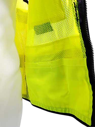 SU300G Surveyors Class 2 Green Reflective Vest with Tablet Pockets | Meets ANSI/ISEA Standards - color: Green, size: 3X-Large
