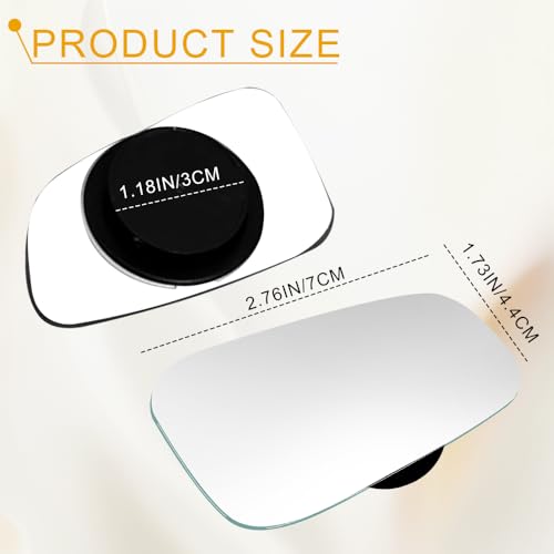 2PCS Blind Spot Mirror, Side Mirror Blindspot, Adjustable Wide Angle Convex Side Rearview Mirrors, Car Exterior Accessories HD Glass Frameless Convex Rearview Universal for Sedan SUV Truck