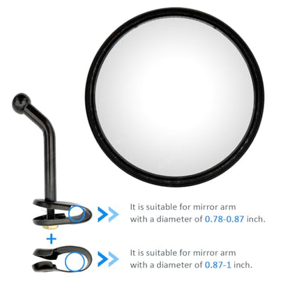 5.7 Inch Convex Round Mirror Blind Spot For Isuzu Mitsubishi Fuso Truck Bus Atv Utv Tractor Room Adjustable Bracket 2 Pcs - color: 2 Pcs (5.7")