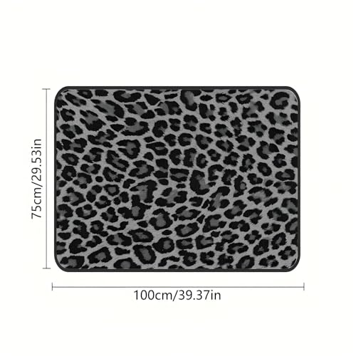 Universal Car Trunk Mat 29" x 39", Gray Leopard Print All Weather Trunk Protection Cargo Liner, Durable Cargo Mat Rear Trunk Liner, Stylish Vehicle Interior Accessories Suitable for Most Car Models - color: Gray Leopard Print