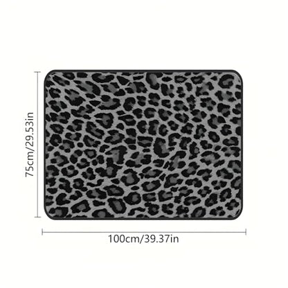 Universal Car Trunk Mat 29" x 39", Gray Leopard Print All Weather Trunk Protection Cargo Liner, Durable Cargo Mat Rear Trunk Liner, Stylish Vehicle Interior Accessories Suitable for Most Car Models - color: Gray Leopard Print