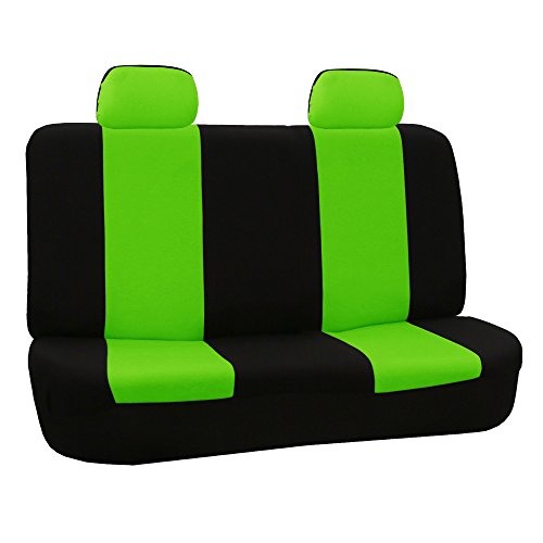 FH Group Car Seat Cover Rear Seat Cover for Back Seat Cloth - Universal Fit for Cars with Solid Bench, Green Car Seat Protector for Dogs and Kids, Car Interior Accessories for SUV, Sedan and Van - color: Green, style: Seat Cover Rear Set