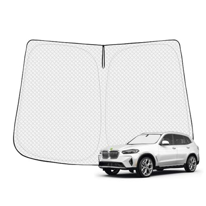 Canvcle Windshield Sun Shade for 2018-2024 BMW X3 Accessories Thicken 6-Layer Front Window Sunshade Cover Sun Visor Protector Foldable Block UV Rays Keep Vehicle Cool - size: 1PCS BMW X3 2018-2024