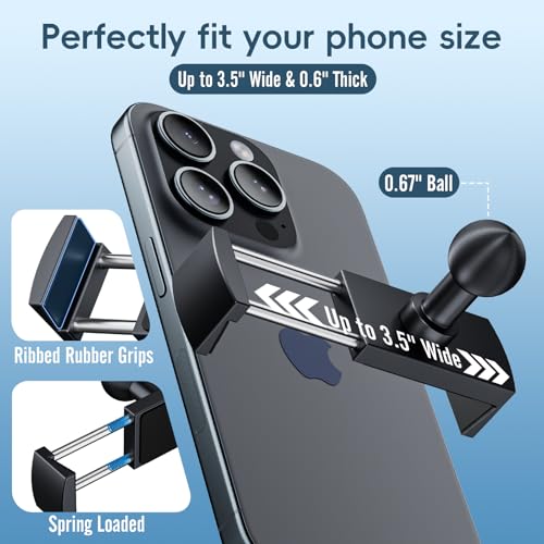 Kaishengyuan Metal Vent Phone Mount Compatible with 2015-2020 Ford F-150, 2017-2021 Super Duty & 2018-2021 Expedition, Car Solid Phone Holder Cellphone Cradles Bracket Stand for All Smartphone - style: Universal Holder