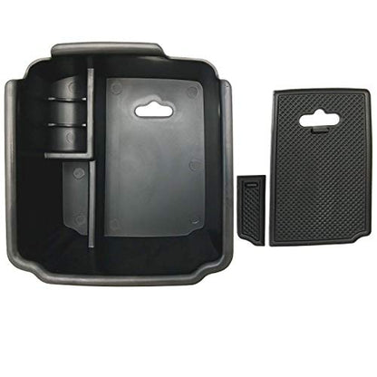 Compatible with VW Tiguan 2018 2019 2020 2021 2022 2023 2024 and 2022 2023 2024 VW Taos Center Console Tray Organizer Insert ABS Armrest Box Secondary Storage