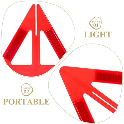Unomor Foldable Reflective Car Emergency Triangle Safety Sign Road Warning Triangle Reflector for Vehicle Breakdown and Roadside Safety