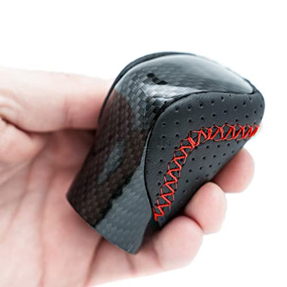 Gear Shift Knob Shifter for Lexus ES GS GX is NX RC RX 200t 300 350 3450h 450hL 350L (Red Stitch/Carbon Fiber Pattern) - color: Red Stitch / Carbon Fiber Pattern