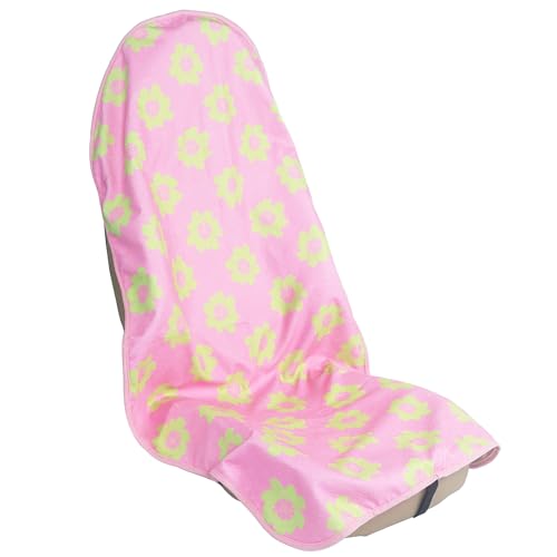 Car Seat Cover Protector Front Seats,for Gym Workout,Running,Swimming,Beach and Hiking,Waterproof Sweat Towel Bucket Seat Covers for Cars SUV Trucks (Flower and Pink, 1Pcs) - color: Flower and Pink, size: 1Pcs Front Seat Towel