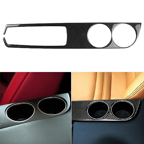 NVCNX Car Center Console Cup Holder Panel Cover Decal Compatible with Lexus IS250 2014 2015 / IS200t 2016 2017 / IS300 2016-2020 / IS350 2014-2020 Carbon Fiber Interior Trim Accessories Black - A - color: Cup Holder - a