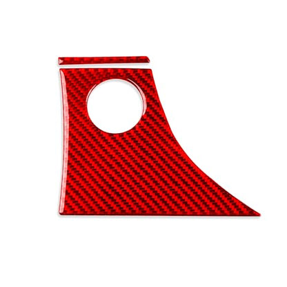 Glossy Red Carbon Fiber Compatible with Toyota Camry 2018-2024 Accessories Car Engine Start Stop Surround Panel Cover Interior Trim Sticker Decal 2PCS - color: Engine Start Stop Trim Panel