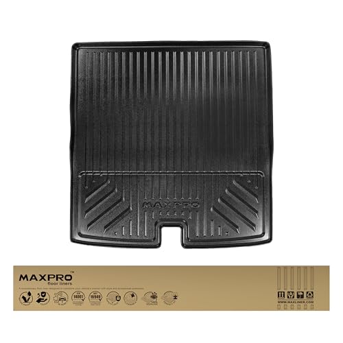 Premium MAXPRO Cargo Mat for 2023-2025 Honda Pilot All Weather Waterproof TPE Cargo Liner Custom Fit Trunk Mat Automotive Floor Mats Honda Pilot Accessories Car Mats Full Set SUV Interior Protection - size: Cargo Liner (4th Row)