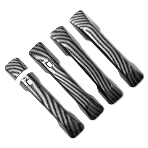 YINGTUU for Hyundai Santa Fe 2024 2025 Car Accessories Exterior Stickers Door Handle Cover Protection Sports Decals - Carbon Fiber Pattern - color: Carbon Fiber Pattern