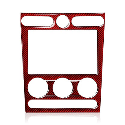 Car Carbon Fiber Decal Center Console CD Panel Sticker for Ford Mustang GT Shelby 2005 2006 2007 2008 2009 S197 Accessories - color: Center Console CD Panel