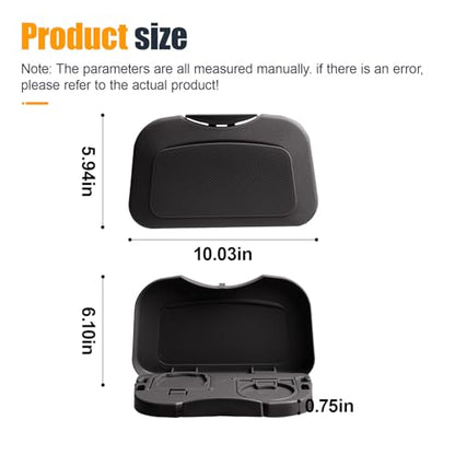 Car Cup Holder Tray, Foldable Detachable Car Headrest Backseat Organizer, Multifunctional Adjustable Food Table Tray, Universal Auto Travel Accessories for Most Cars/Trucks/SUVs (Grey) - color: Grey