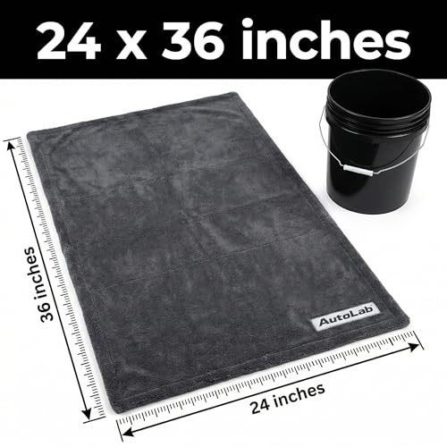 24"x36" Magic Microfiber Twisted-Loop Drying Towel, 1400GSM, Ultra Absorbent, Streak Free, Lint Free, Reusable - Car Accessories, Microfiber Cleaning Cloth - Professional Grade