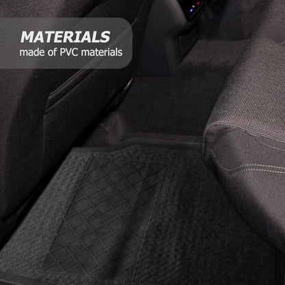 Ipetboom Car Floor Mats 4pcs Set PVC Waterproof Anti-Slip Vehicle Foot Mats All-Season Sturdy Universal Fit Automotive Floor Protection for Cars Suvs