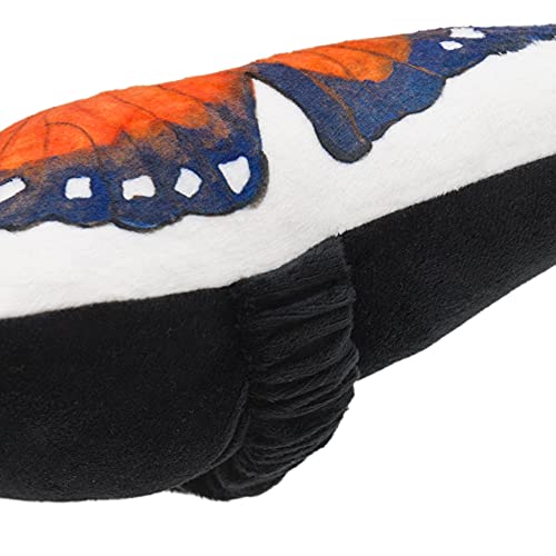 JWH 3D Butterfly Pillow Print Neck Cushion for Car Travel Plane Airplane Trip Headrest Long Flights Essentials Cute Head Rest Sleeping Napping Cushion with Elastic 8 x 12 Inch Orange - color: Z Neck Orange