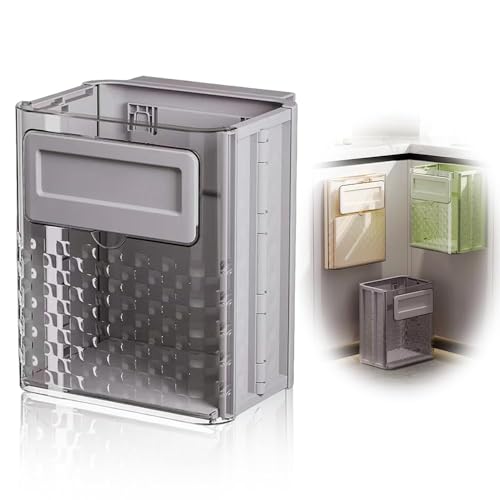 Hanging Kitchen Trash,Can Foldable Transparent Trash Can Kitchen Trash Can Cabinet Kitchen Compost Can Used for Cabinets/Cars/Bedrooms/Bathrooms. (Grey), BM0418 - color: Grey