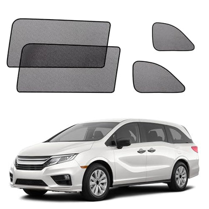 Car Window Shades for 2018-2024 Odyssey, 4PCS Rear Side & Quarter Window Sun Shades, Magnetic Breathable Mesh Privacy Covers, UV Protection & Heat Insulation for Baby, Travel & Camping - size: Odyssey(2018-2024)R-4PCS