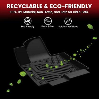 LASFIT Floor Mats for Chevy Silverado/GMC Sierra Crew Cab 1500 2500/2500HD 1999-2007, 3500HD 2001-2007(2007 Fit Classic Body Only), Suburban/Yukon XL/Escalade ESV (2nd Row Bench Seat Only) 2000-2006 - size: Mats for 1500/2500HD/3500HD Crew Cab 1999-2007
