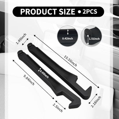 Turcee 2PCS Car Seat Gap Filler Organizer with Storage Slot & Hook,Car Seat Gap Filler Strip for Filling Gaps,Universal & Double-Sided Use Cars Seats Gaps Plug Cars Interior Accessories