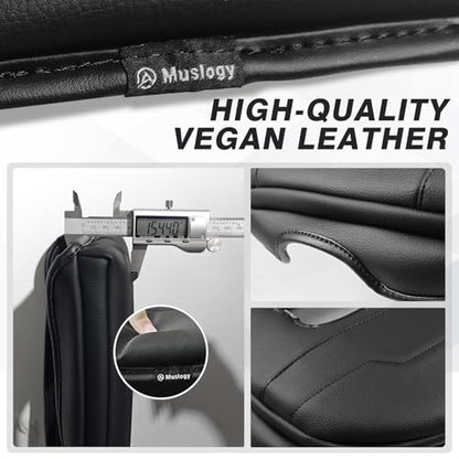 Muslogy Center Console Armrest Cover Fit for Chevy Silverado & GMC Sierra 1500 2500 3500 2022-2026 Accessories, Comfort Armrest Pad Console Lid Cushion Vegan Leather 1-Inch Extra Thick(Bucket Seat) - size: 1) 22-25 |Silverado & Sierra| Bucket Seat, +Thick