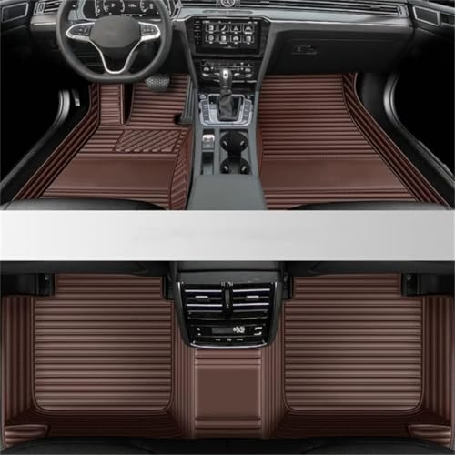 Custom Car Mats All Weather Fit Automotive Floor Mats PU Leather Protector Mat for Most Sedan, SUV, Truck Floor Mats (3D Brown car mats) - color: 3D brown car mats