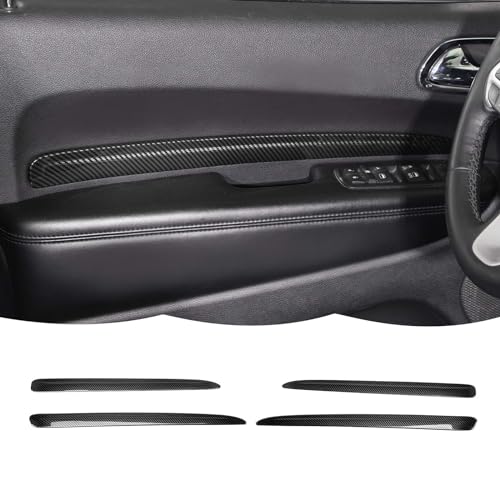 Carbon Fiber Inner Door Strip Cover Trim Decoration Interior Accessories Compatible with Dodge Durango 2011-2020 - color: Carbon Fiber Grain